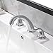 Phiestina Bathroom Sink Faucet Widespread 3 Hole 8 Inch Chrome Finished, with Y Shape Hose and Pop Up Drain, WF008-7-C