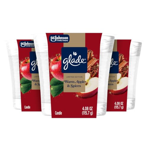 Glade Jar Candle, Warm Apple & Spices, 4.08oz., 3 Count - image 1