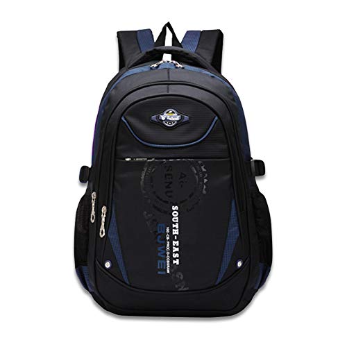 School Backpacks For Kids Waterproof School Bags Durable Travel Camping Backpacks For Elementary School Boys and Girls (Style 3 Dark blue)