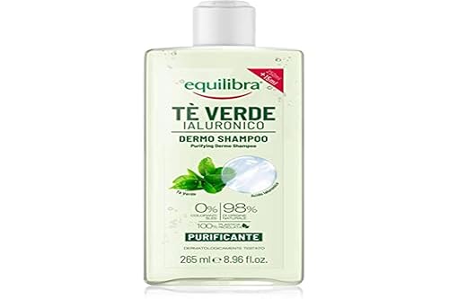 Capelli, Dermo Shampoo Purificante Tè Verde Ialuronico, Shampoo Capelli Normali e Grassi ad Azione Purificante, con Estratto di Tè Verde, Acido