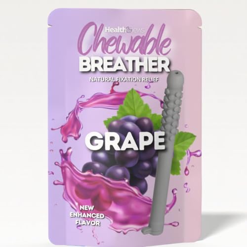HealthChews New Chewable Breather Fix Habit Aromatherapy Natural Hand Chewer with Essential Oils for on The Go Breather Fidget
