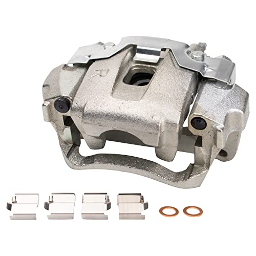 Image of TRQ Rear Brake Pad and Rotor Set Ceramic G Coated Rotors Calipers Hoses Compatible with 2013-2015 Lexus LX570 Land Cruiser