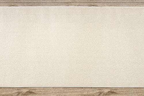 Alfombra de pasillo monocromática rugsx KARMEL blanca de 160x120 cm para suelo de salón 6