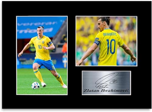Zlatan Ibrahimovic Sweden Football Player A4 Signed Autograph Photo Display Poster Gift