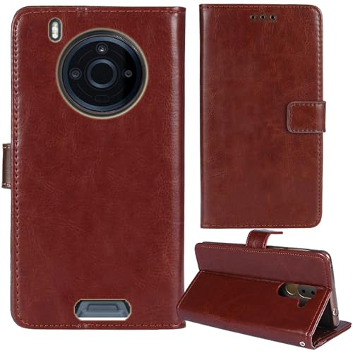 Image of Tnviud Stand Retro Flip Leather Case Protector Bumper For JCB Toughphone MAX M20 5G 6.6" Protection Phone Cover Skin Folio Wallet Magnetic (Brown)