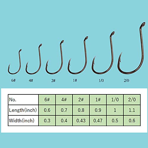 100Pcs Octopus Beak Offset Fishing Hooks Froged Sport Circle Hooks Sharp High Carbon Steel Fishing Hook-6 Sizes #TOP2