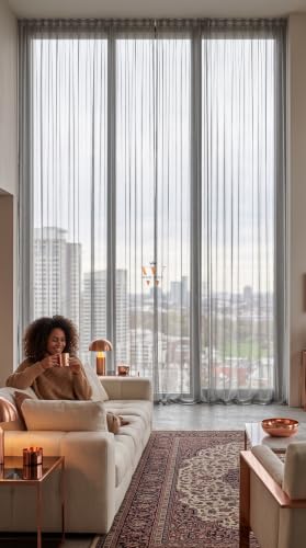 Tül Perde, Woxstor Gümüş Hazır Dikilmiş, 1x2,5 Orta Pileli, Salon Yatak Odası Mutfak Balkon (325Genişlik X 250Yükseklik) MODEL2