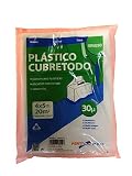 plástico negro grueso para cubrir de 23 m2 Gran durabilidad Rugoplast - Plástico cubretodo grueso muy resistente ideal para cubrir todo tipo de muebles. Cubrelotodo ideal pintores