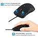 AUBGSANG Mit beheizter Maus, kabelgebundene Gaming-Maus, ergonomisches Design, 6 programmierbare Tasten, 2400 Dpi, geeignet für Windows-Computerspiele, Schwarz