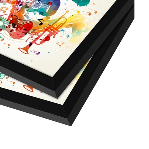 Image of Homso Metal Vinyl Record Frame Black for 12.5x12.5 inch Album - Dispaly Music Vinyl LP Records for Wall Hanging - 4 Packs