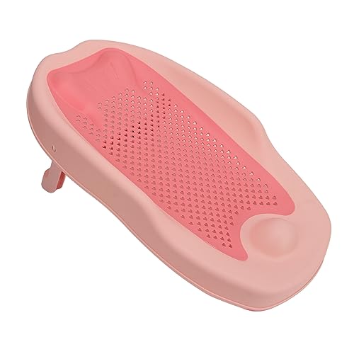Image of Foldable Baby Bath Support with Universal Fit, Hollow Pattern Bathtub Holder for Infants, Ergonomic Design, Quick Drainage, Non Slip ()