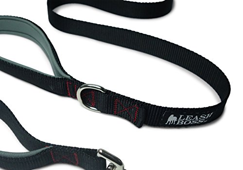 Leash Boss 3X - Two Handle Dog Leash with Extra Traffic Handle - Heavy Duty Double Padded Handle Lead for Walking and Training Large Dogs - Large Dog Leash for Control and Training - Thumbnail 2