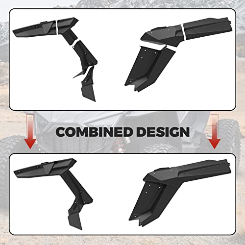 SAUTVS XXL Fender Flares for Polaris RZR PRO XP/PRO R/RZR Turbo R 2020-2024 Accessories, Front & Rear Full Coverage Fender Flares Mud Flaps Mud Guards (Replace #2884685)