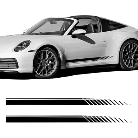 Kutyun 2Pcs Racing Stripe Stickers Cover