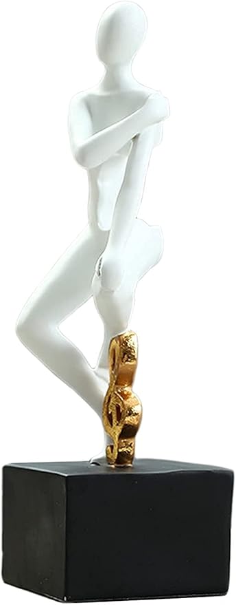 Amazon Co Jp クリエイティブ ヨガ 祈りのポーズ 彫刻像 樹脂 女の子 ヨガ フィギュア 抽象的 ブラック ホワイト ヨガ 女性 モデル モダン ミニチュア オフィス ヴィンタ用 ホーム キッチン