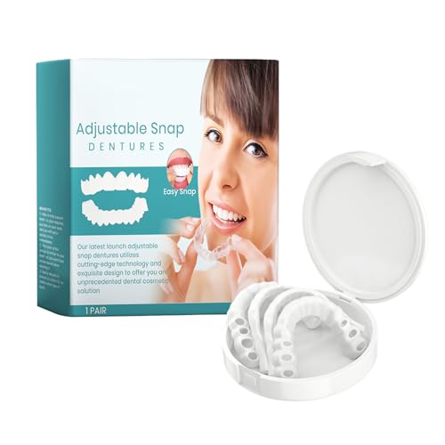 Denti Finti Regolabili a Scatto, Copertura Temporanea Perfetta per Un Sorriso Naturale E Confortevole, Protesi Modellabile per Uomini E Donne, Ripara Il Sorriso Con Sicurezza, Dentiere sbiancanti