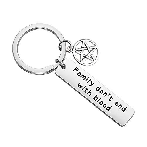 Family Don't End with Blood Keychain