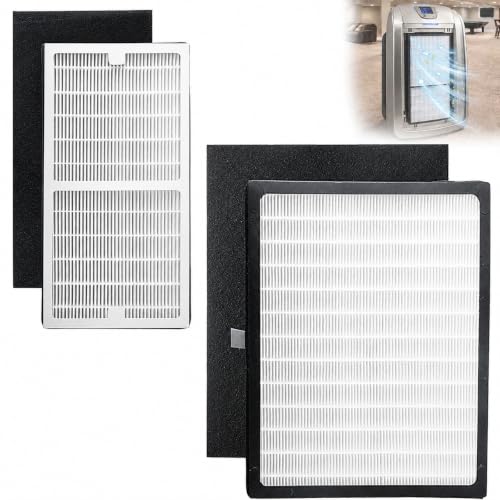 Image of Replacement C+D Filter Kit Compatible with Idylis IAP-10-280 Air Purifier | Includes 1C and 1D Filters with 2 Carbon Pre-Filters, Replaces Original Air Purifier Filter Set