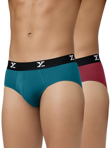 Image of XYXX Men's Ace Micromodal Regular Fit Solid Antimicrobial Briefs with No Marks Waistband (Pack of 2)