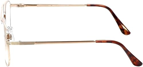 Miniatura 4 de The Intelectual Metal Clear Bifocal Aviator Reader, lentes de lectura tramposos, hombres y mujeres