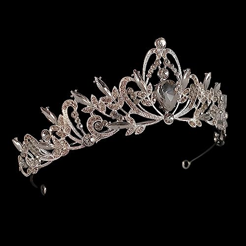 Fancy-J Crown Tiara For Women Features Sparkling Rhinestones And Crystals Tiaras For Girls Comfortable Fit For All Head Sizes Tiaras For Women Princess Birthday Parties Weddings And Proms (Silver-White Crystal) #TOP5