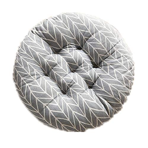 Cojín de suelo de futón japonés, redondo, para salón, balcón, exterior, zona de juegos infantil, color amarillo