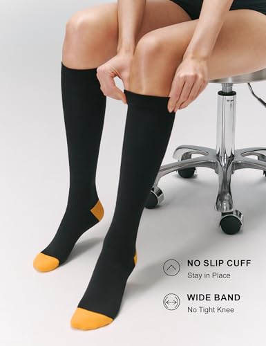 Image of FITRELL 3 Pairs Compression Socks for Women and Men 20-30mmHg-Circulation Support Socks