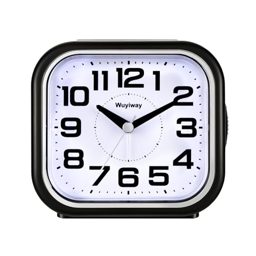 Wuyiway 4.3″ Silent Alarm Clock – Small Black