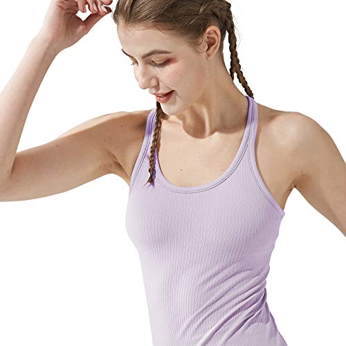 Image of sphinx cat Yoga Racerback Tank Top for Women with Built in Bra,Women's Padded Sports Bra Fitness Workout Running Shirts