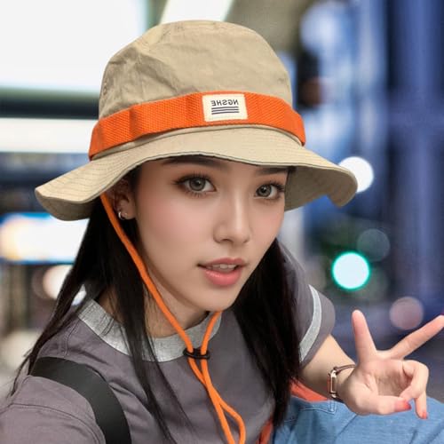 RUNQIU バケットハット レディース サファリハット 56-58cm