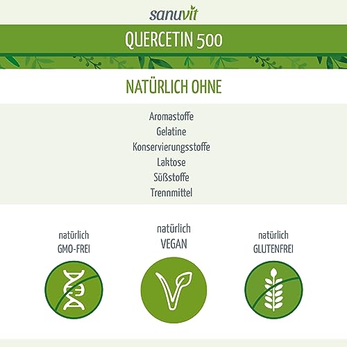 Quercetin Sanuvit 500 mg Kapseln, 120 Stück, hochdosiert