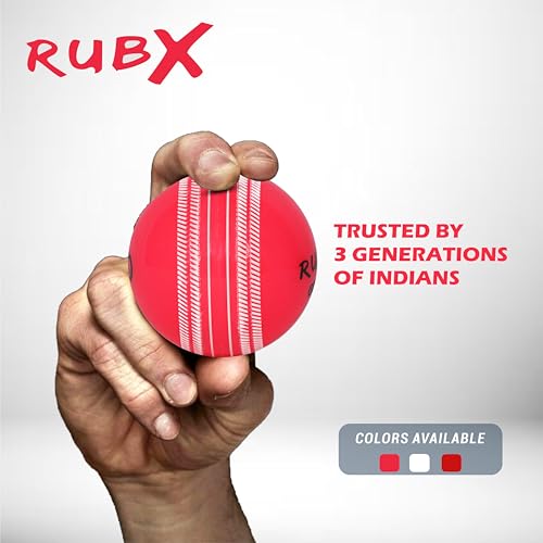 Image of RUBX PVC T-20 Plus Practice Cricket Wind Balls 110g - Pack of 3, (Pink) for Indoor & Outdoor, Street & Beach Cricket