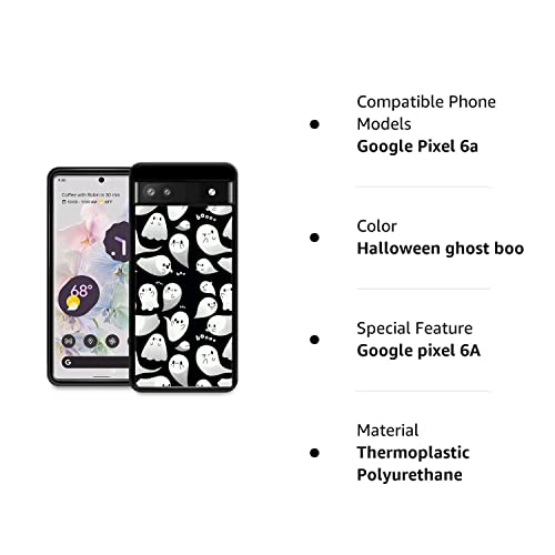 Djsok Compatible With Google Pixel 6A Case,Halloween Ghost Boo For Girl Men Drop Protection Pattern With Soft Tpu Bumper Case For Google Pixel 6A #TOP5