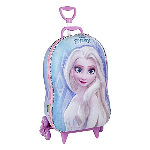 Mochila Infantil Princesa Frozen Elsa Disney Rodinha Maxtoy