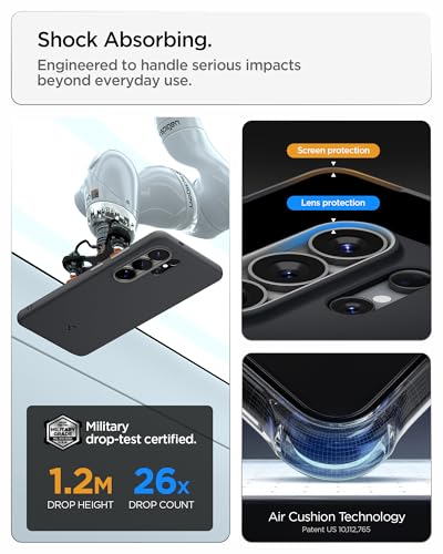 Image of Spigen Nano Pop MagFit | Samsung Galaxy S26 Ultra Case [Mil-Grade Certified Drop Protection] Galaxy S26 Ultra Back Cover | TPU+PC - Black Sesame