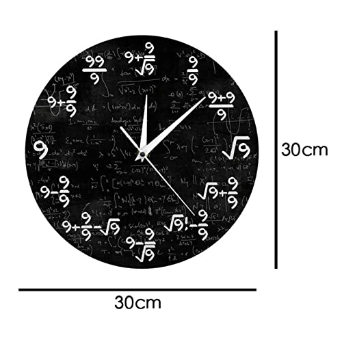 Horloge Murale Équations Mathématiques Cadran Unique Finition Soignée - 4