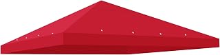 Yescom 117"x117" Canopy Top Replacement Y0049707 Red for Smaller 10'x10' Single-Tier Gazebo Cover Patio Garden Outdoor