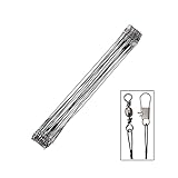 NEJLSD Fishing Leader Line with Swivels Snap Stainless Steel line Fishing Tackle Accessories Wire Le