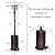 Elevon 48,000 BTU Outdoor Propane Patio Heater with Wheels, Commercial & Residential, Bronze