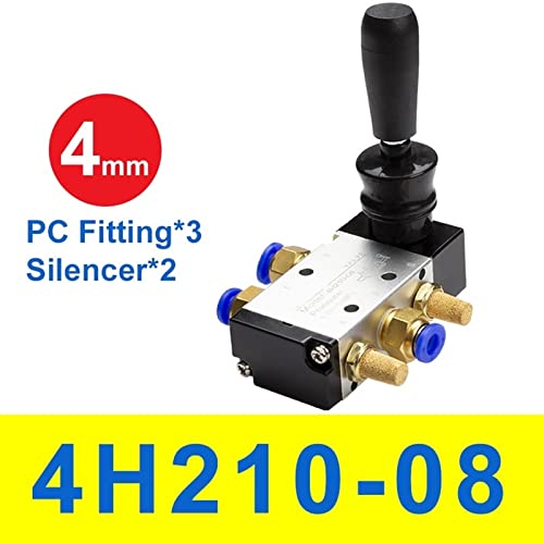 Vanne de commande pneumatique 4H210-08 à levier robuste et étanchéité renforcée 1/4" - 3