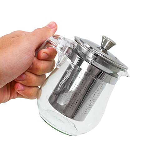 Chaleira De Vidro Com Infusor Bule e Coador 350ml