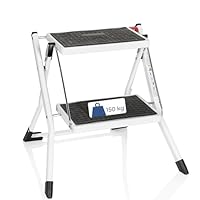 Échelle pliante - hjh OFFICE - SOLID W2 - Blanc - Acier