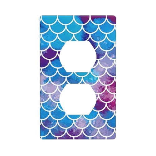 Yyoretp Fischschuppen Schalterblende Zweifach CMB001