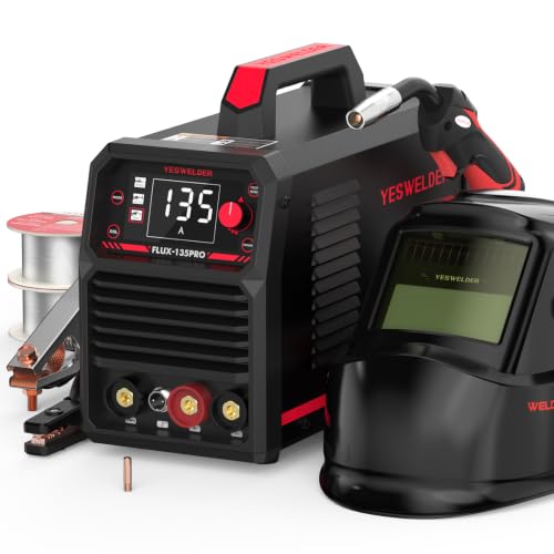 YESWELDER 135Amp Flux Core MIG Welder FLUX-135PRO,110V Flux Core MIG/Lift TIG/Stick 3-in-1 Digital...