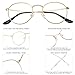 Pro Acme Classic Round Metal Clear Lens Glasses Frame Unisex Circle Eyeglasses (Gold)