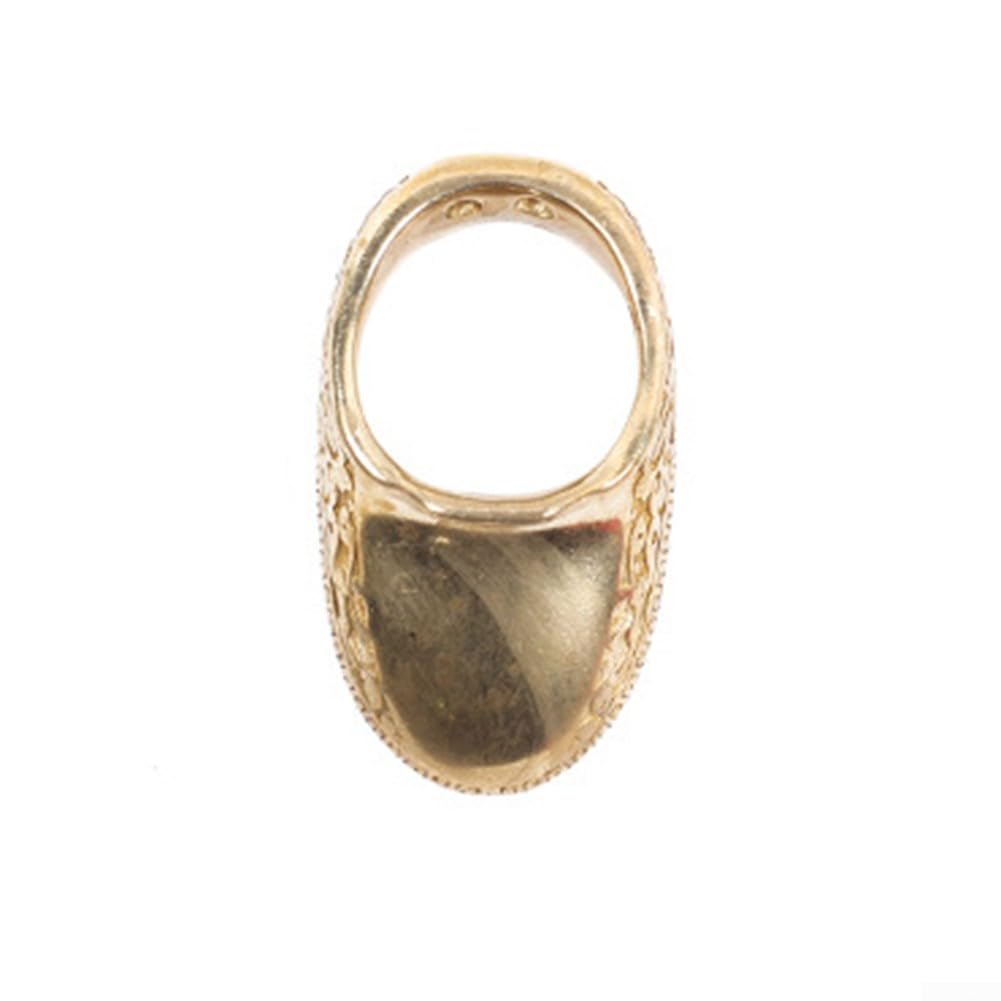 DAZZLEEX Anello per pollice per tiro con l'arco, 18-22 mm, in ottone, protezione per arco, arco, bersaglio per tiro con l'arco all'aperto e caccia