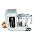 QooQit Plus 7 in 1 Baby Food Maker/Processor for Infants/Toddlers Organic Food Making Machine with Steam Cooker, Blender, Chopper, Defroster, Reheater, Disinfector, Auto Cleaning (AQUA Color)