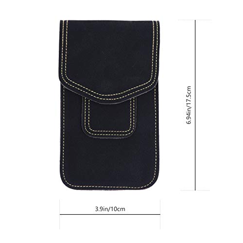 Bolsa de couro para celular ibasenice para cinto pochete com chaveiro à prova d'água para celular c