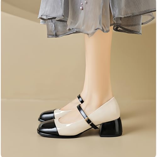 Image of Women's Platform Mary Janes Heart Cat Buckle Rivets Ankle Lolita Gothic Princess Platform Pumps Patent Leather Thorn Vintage Traditional Embroidery Upper Dress Shoes