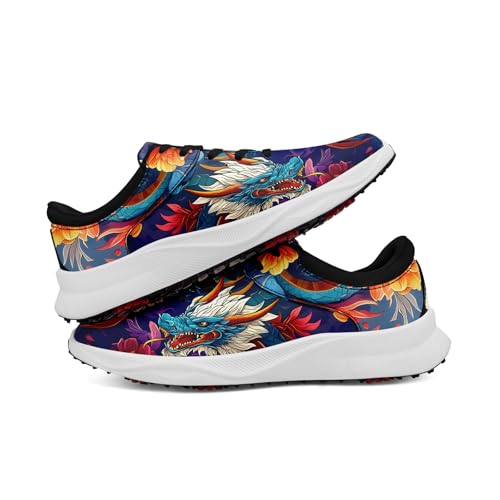 Men's Dragon Golf Shoes, Athletic Spikeless Golf Sneakers Non-Slip Cushion Waterproof Walking Shoes for Women2